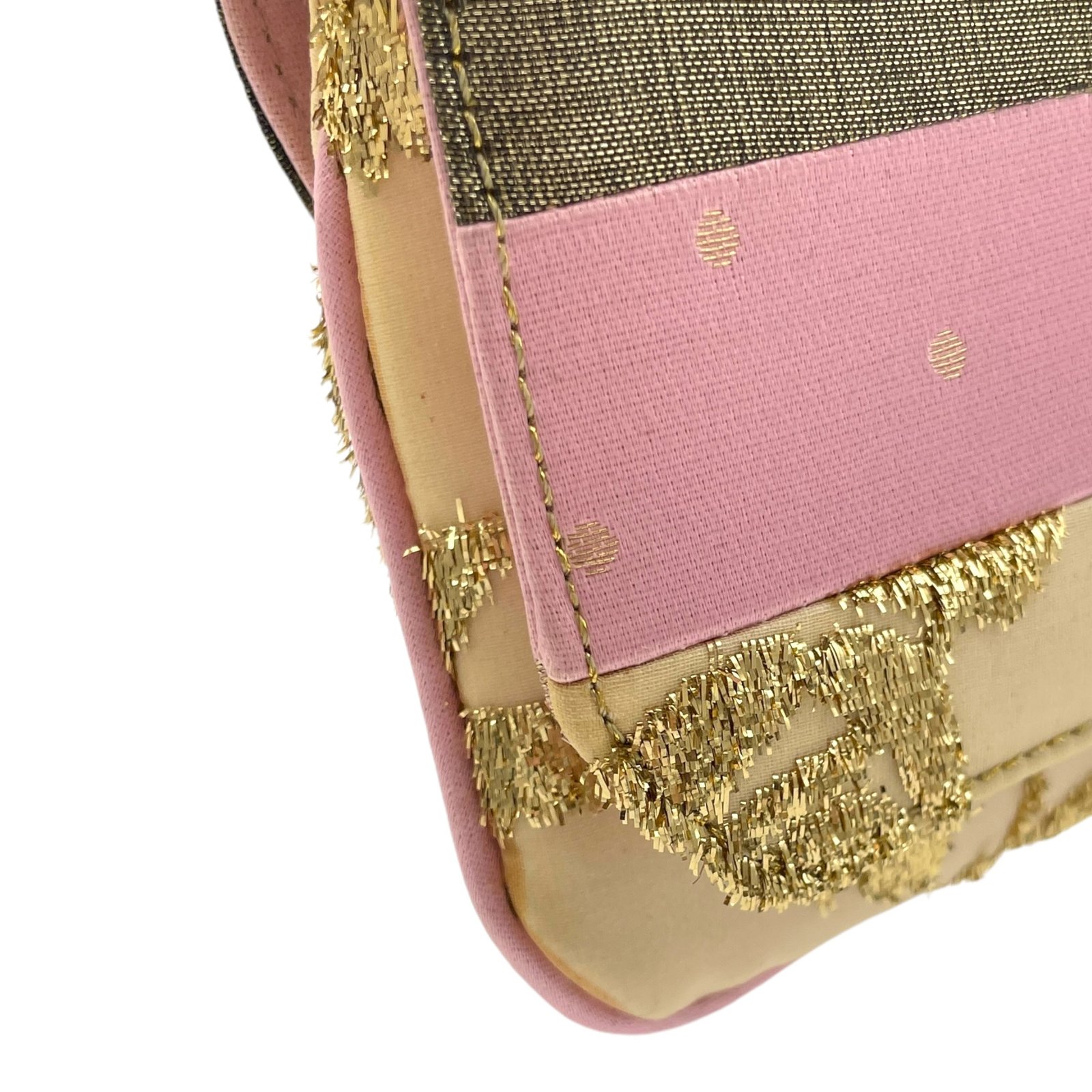 Brocade Opera Multi-colour Crossbody Bag in Satin, Gold hardware - Image 12