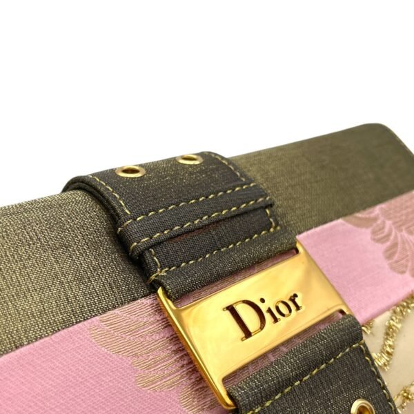 Brocade Opera Multi-colour Crossbody Bag in Satin, Gold hardware - Image 9