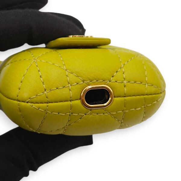Caro Airpods Pro Case Lime Pouch in Lambskin, Gold hardware - Image 4