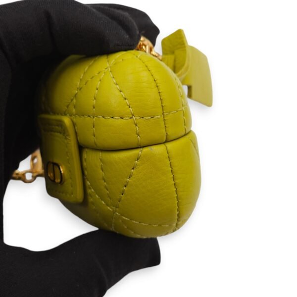 Caro Airpods Pro Case Lime Pouch in Lambskin, Gold hardware - Image 6