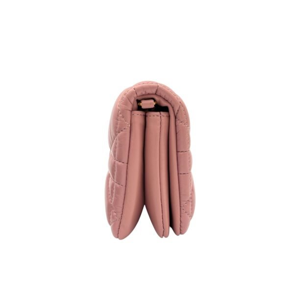 Caro Crossbody Bag Pink in Lambskin, Gold hardware - Image 3
