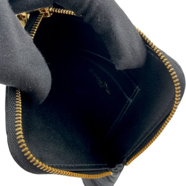 Caro Multifunctional Pouch Black Crossbody Bag in Calfskin, Gold hardware - Image 3