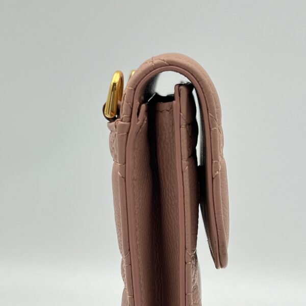 Caro Phone Holder Beige Pouch in Calfskin, Gold hardware - Image 8