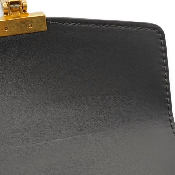 Dioraddict Square Flap Black Shoulder Bag in Calfskin, Gold hardware - Image 11