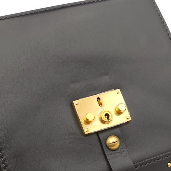 Dioraddict Square Flap Black Shoulder Bag in Calfskin, Gold hardware - Image 2