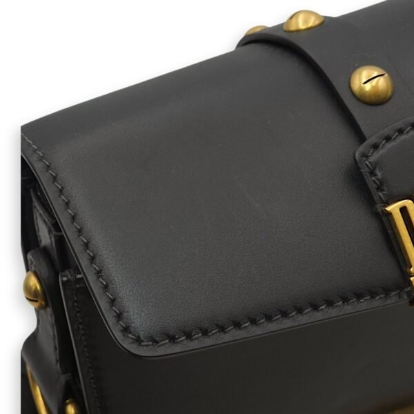 Dioraddict Square Flap Black Shoulder Bag in Calfskin, Gold hardware - Image 4