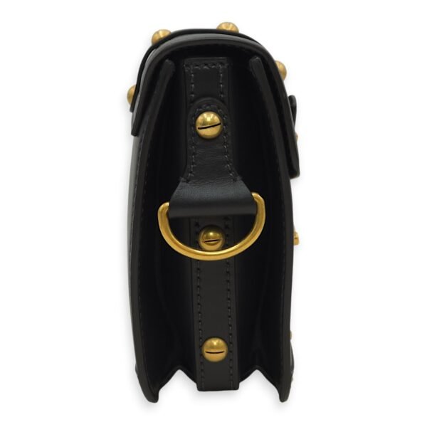 Dioraddict Square Flap Black Shoulder Bag in Calfskin, Gold hardware - Image 6