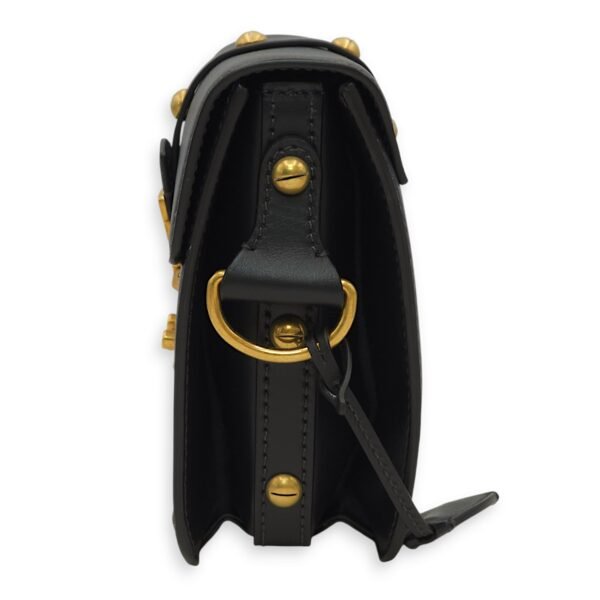 Dioraddict Square Flap Black Shoulder Bag in Calfskin, Gold hardware - Image 7