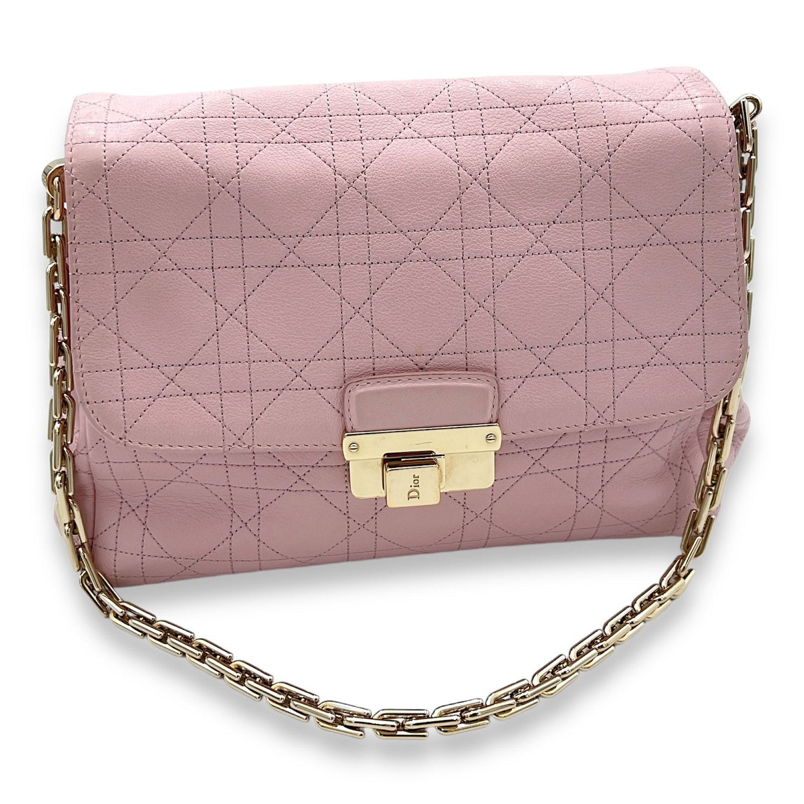 Diorling Flap Shoulder Bag Shoulder bag in Calfskin, Light Gold Hardware - Image 10