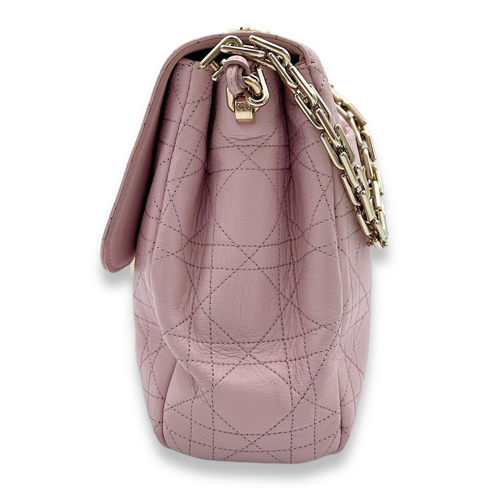 Diorling Flap Shoulder Bag Shoulder bag in Calfskin, Light Gold Hardware - Image 3