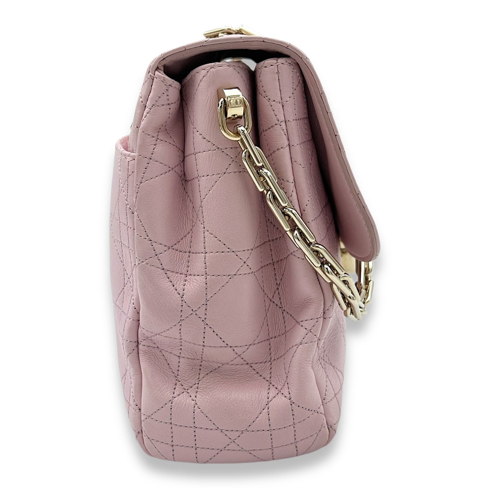 Diorling Flap Shoulder Bag Shoulder bag in Calfskin, Light Gold Hardware - Image 4