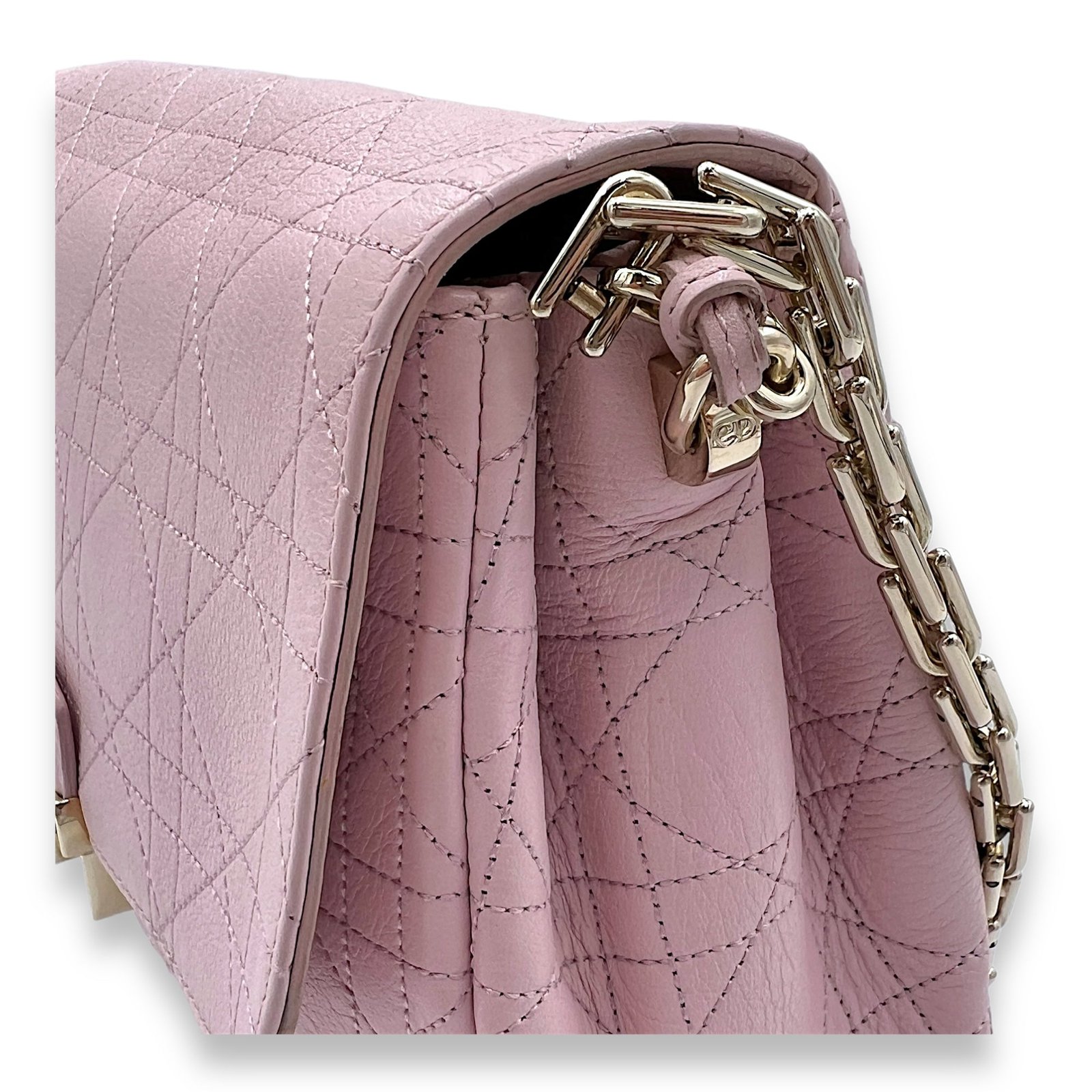 Diorling Flap Shoulder Bag Shoulder bag in Calfskin, Light Gold Hardware - Image 8