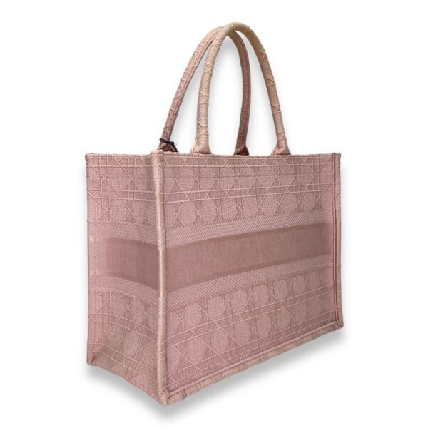 Embroidered Cannage Book Tote Medium Tote bag in Canvas, N/A Hardware - Image 4