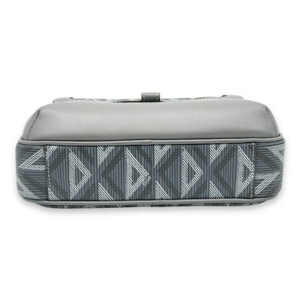 Hit The Road Grey Crossbody Bag in Coated Canvas, Silver hardware - Image 5