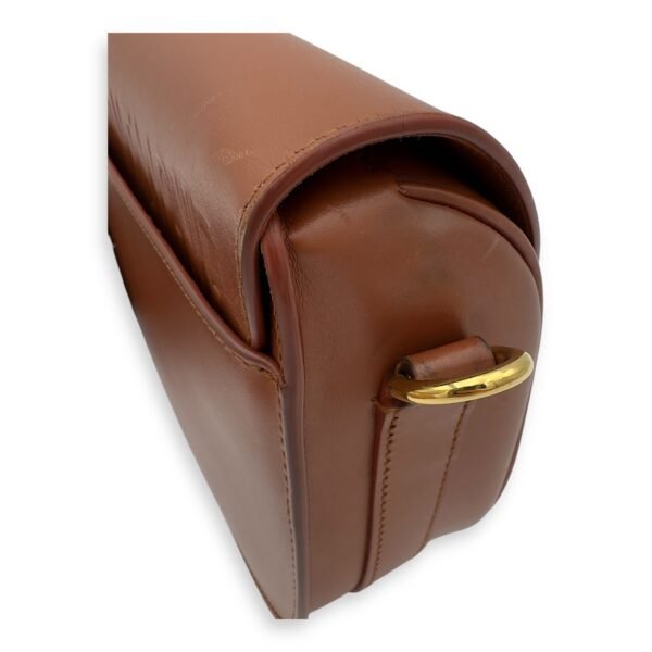 Bobby Shoulder Bag Brown in Calfskin, Gold hardware - Image 16