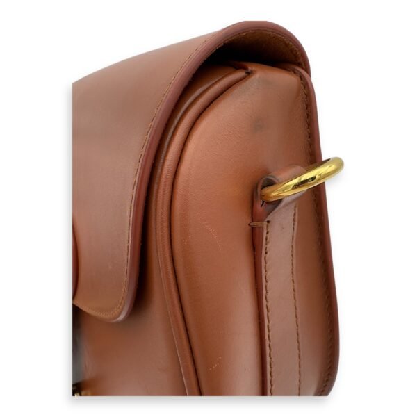 Bobby Shoulder Bag Brown in Calfskin, Gold hardware - Image 17