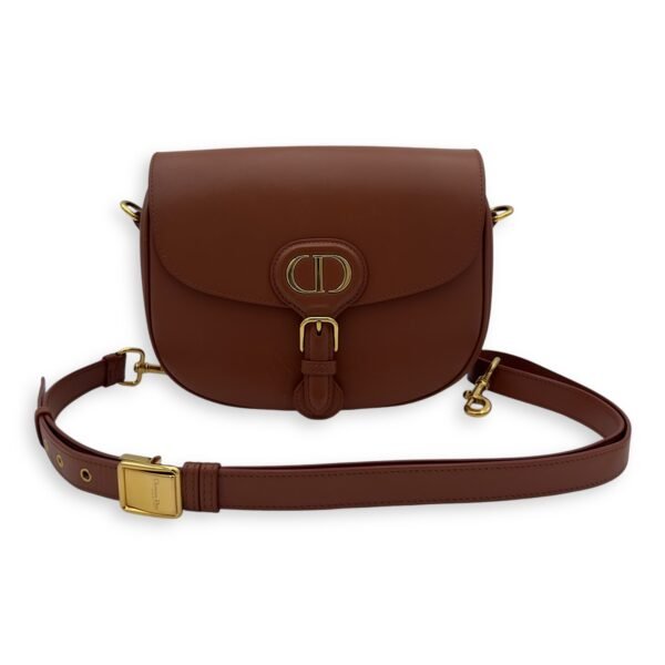 Bobby Shoulder Bag Brown in Calfskin, Gold hardware - Image 23