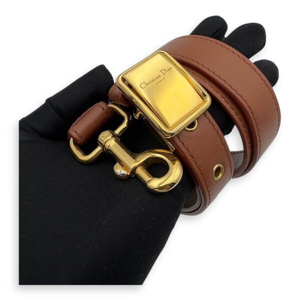 Bobby Shoulder Bag Brown in Calfskin, Gold hardware - Image 24