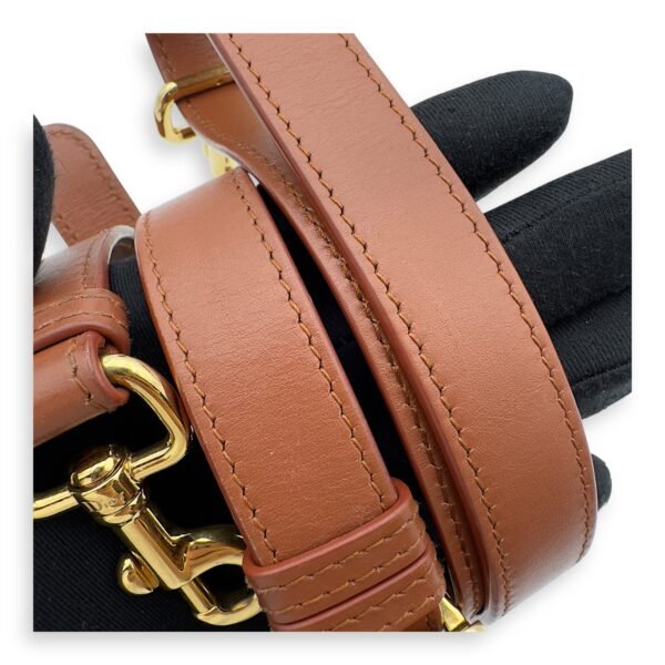 Bobby Shoulder Bag Brown in Calfskin, Gold hardware - Image 25