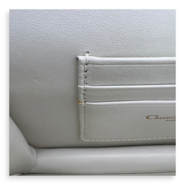 Miss Caro White Crossbody Bag in Calfskin, Gold hardware - Image 8