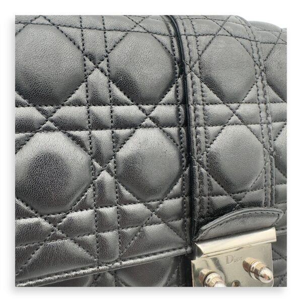 Miss Dior Shoulder Bag Black in Lambskin, Silver hardware - Image 11