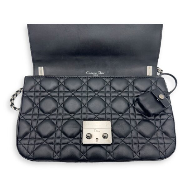 Miss Dior Shoulder Bag Black in Lambskin, Silver hardware - Image 20