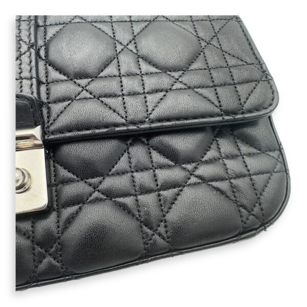 Miss Dior Shoulder Bag Black in Lambskin, Silver hardware - Image 9