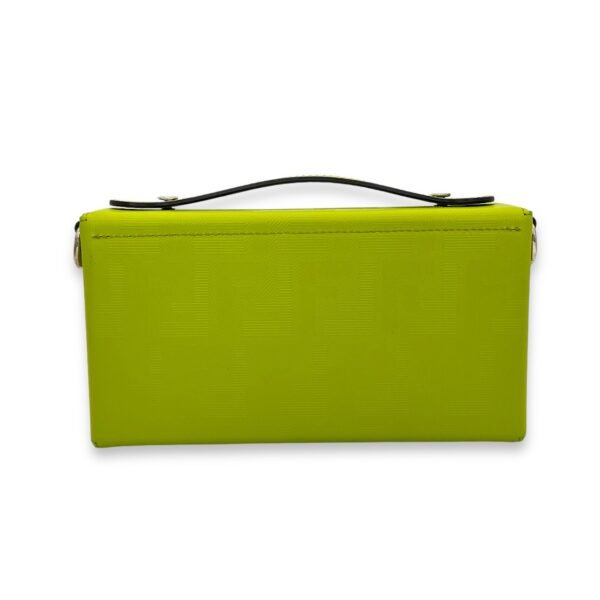 Baguette Crossbody Bag Green in Calfskin, Silver hardware - Image 2