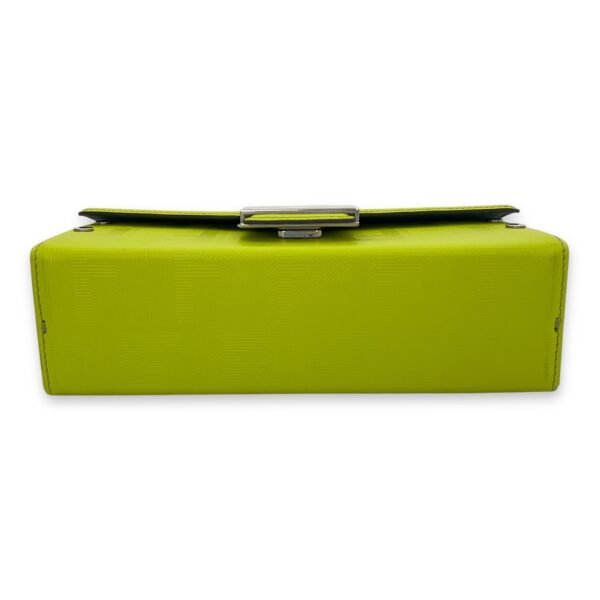 Baguette Crossbody Bag Green in Calfskin, Silver hardware - Image 5