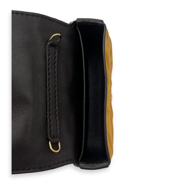 Baguette Nano Yellow Crossbody Bag in Calfskin, Gold hardware - Image 6
