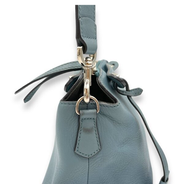 By The Way Top Handle Bag Blue in Calfskin, Gold hardware - Image 8