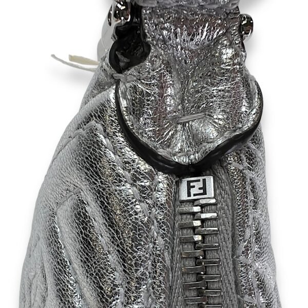 Fendigraphy Nano Silver Top Handle Bag in Calfskin, Silver hardware - Image 10