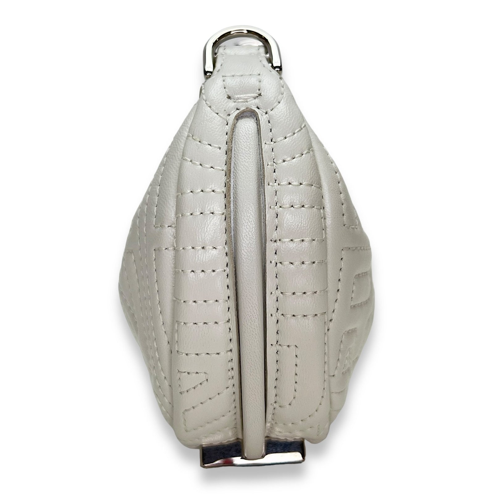 Fendigraphy Nano White Top Handle Bag in Calfskin, Silver hardware - Image 4