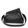 First Medium Black Shoulder Bag in Nappa Leather, Gold hardware - Image 12