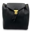 Flap Black Backpack in Calfskin, Gold hardware
