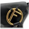 Flap Black Backpack in Calfskin, Gold hardware - Image 8