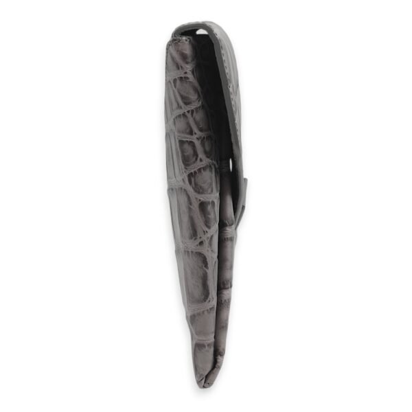 Antigona Grey Croc Print Clutch in Calfskin, Palladium hardware - Image 5