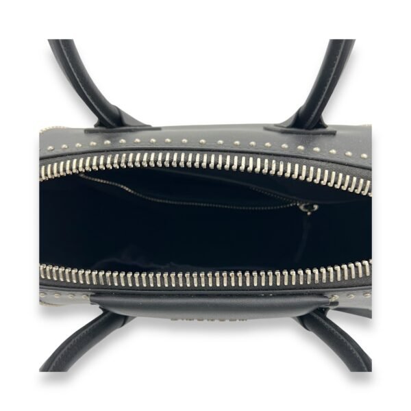 Antigona Medium Black Top Handle Bag in Calfskin, Silver hardware - Image 6