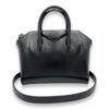 Antigona Small Black Top Handle Bag in Calfskin, Silver hardware - Image 10