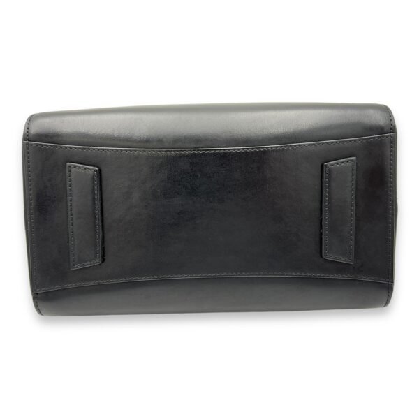 Antigona Small Black Top Handle Bag in Calfskin, Silver hardware - Image 5