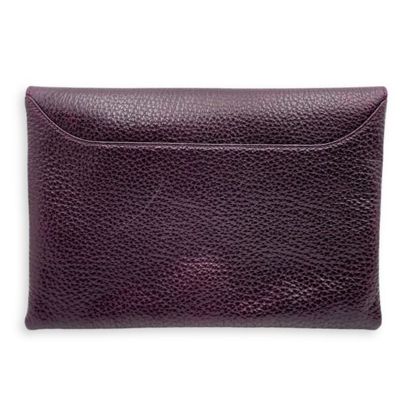 Antigone Envelope 30x21cm Bordeaux Clutch in Calfskin, Ruthenium hardware - Image 2