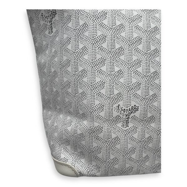 Artois Tote Bag PM White in Coated Canvas, Silver hardware - Image 15