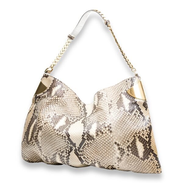 1970 Medium Shoulder bag in Python Embossed Calfskin, Gold Hardware - Image 2