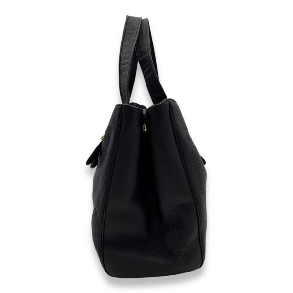 1973 Pebbled  Tote Bag Black in Calfskin, Gold - Image 3
