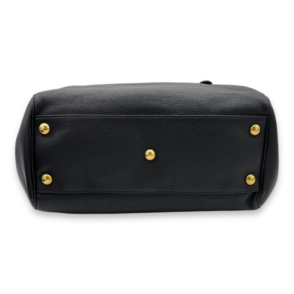 1973 Pebbled  Tote Bag Black in Calfskin, Gold - Image 5