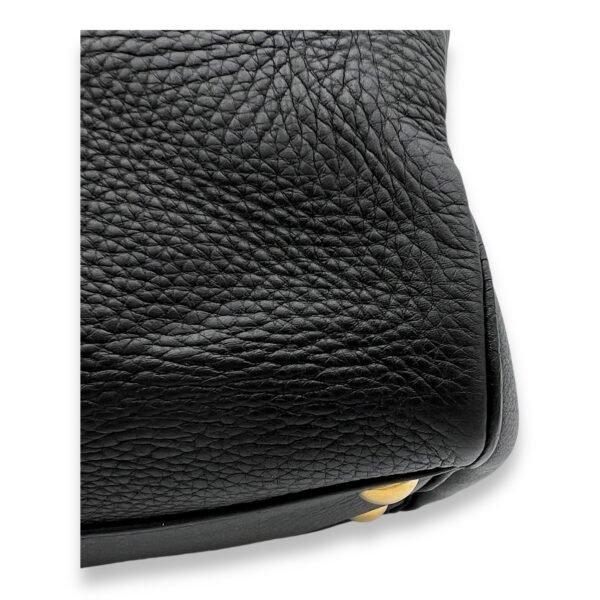 1973 Pebbled  Tote Bag Black in Calfskin, Gold - Image 8