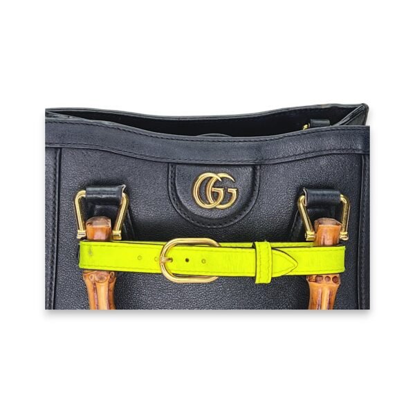 Bamboo Diana mini Black Crossbody Bag in Calfskin, Gold hardware - Image 5
