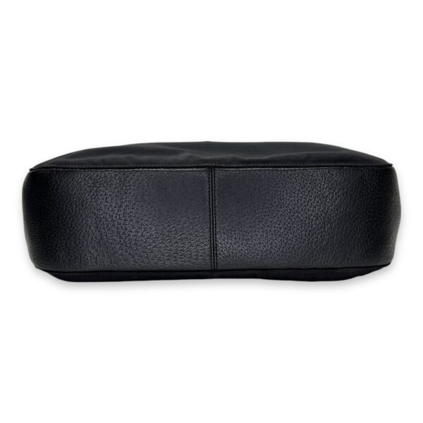 Bamboo Small Black Top Handle Bag in Canvas, Lacquered Metal hardware - Image 5
