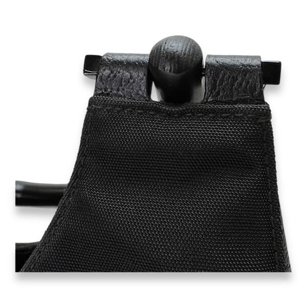 Bamboo Small Black Top Handle Bag in Canvas, Lacquered Metal hardware - Image 6