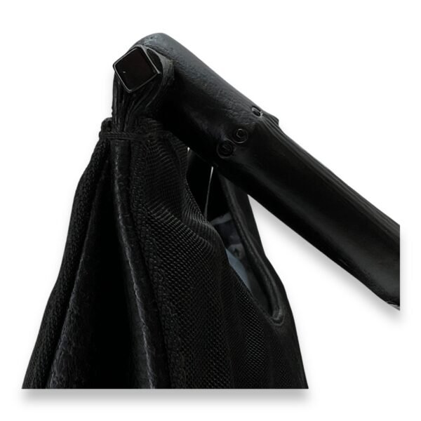 Bamboo Small Black Top Handle Bag in Canvas, Lacquered Metal hardware - Image 8